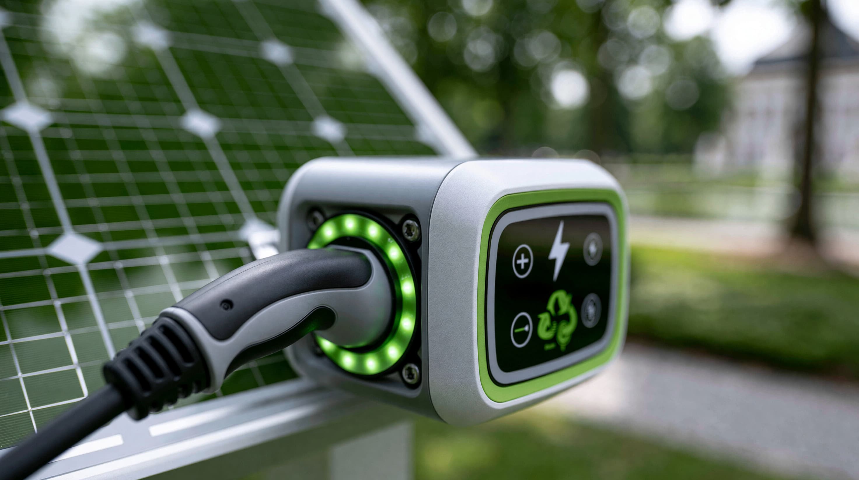 Klima | Motiv @Nick Freund, stock.adobe.com | © stock.adobe.com, September 2026 Solarpanel mit Ladefunktion für E-Autos | Motiv @Nick Freund, stock.adobe.com | © stock.adobe.com, September 2026